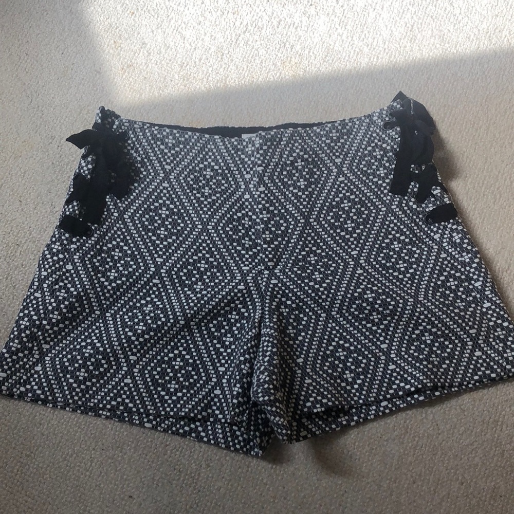 high waisted printed shorts